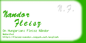 nandor fleisz business card