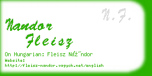 nandor fleisz business card